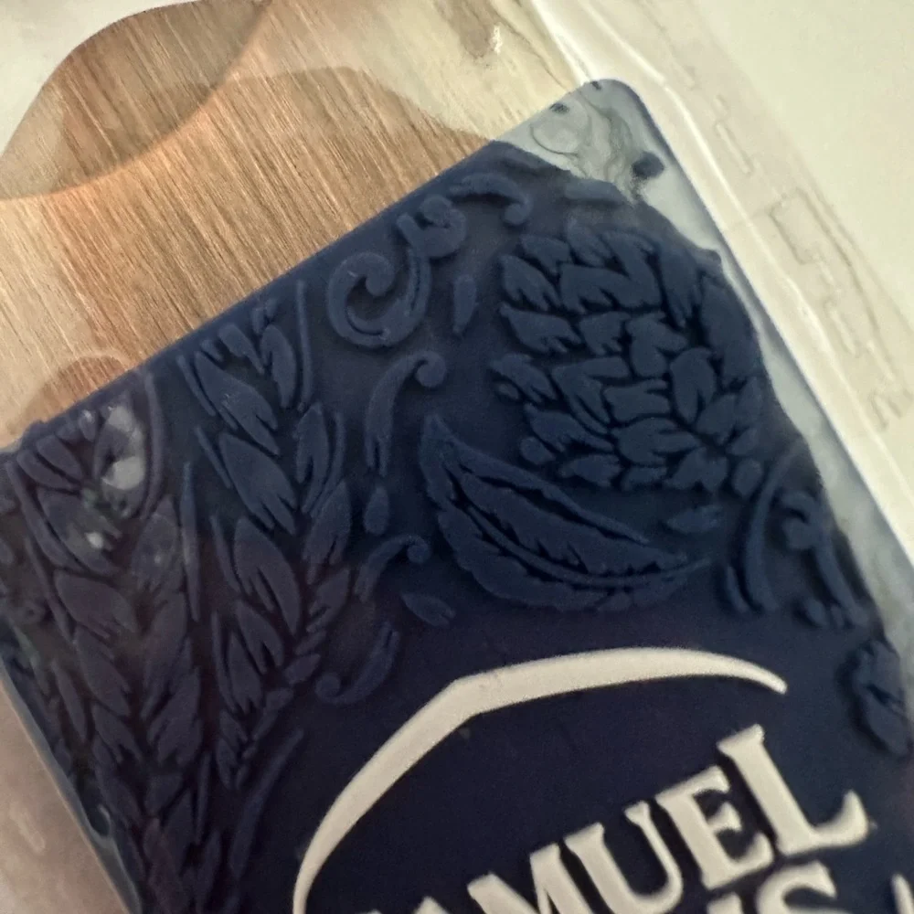 Samuel Adams Flat Metal Bottle Opener Brushed Finish With Textured Grip Blue